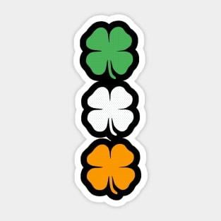 St Patricks Day, Trio Four Leaf Clover Sticker